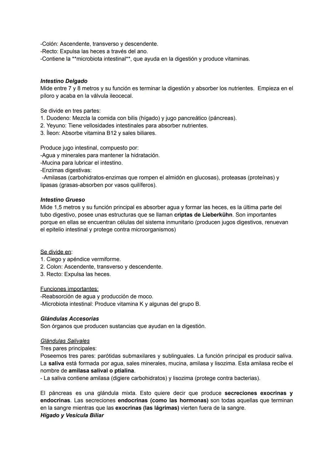 # Resumen del Aparato Digestivo
Anatomía del Sistema Digestivo
El aparato digestivo se divide en:
1. Tubo digestivo: que es el conducto por