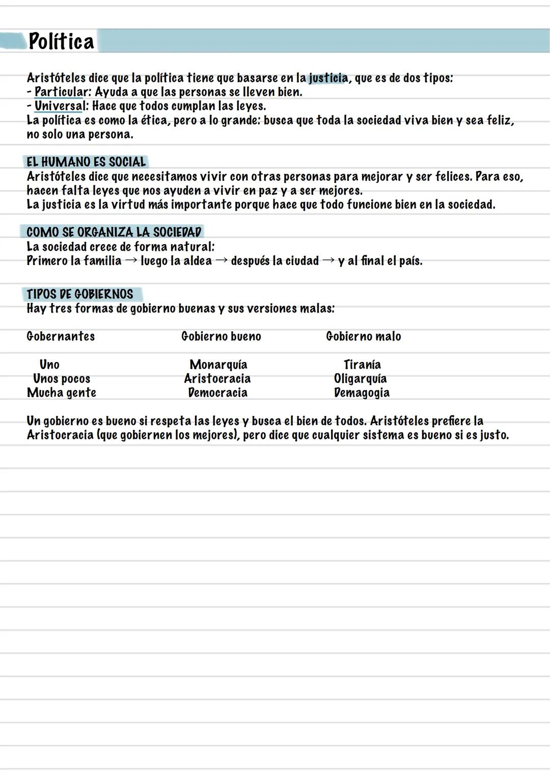 # ARISTÓTELES
Metafísica
Aristóteles plantea la metafísica para estudiar "el ser en cuanto ser"
El concepto "ser": 3 tipos
Unívocos: aquel