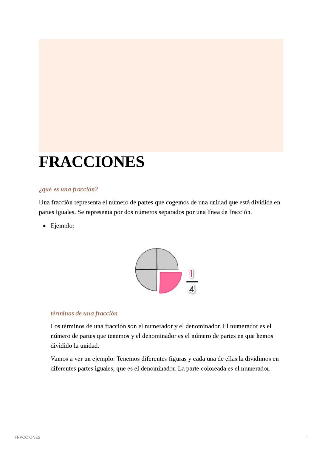 LAS FRACCIONES