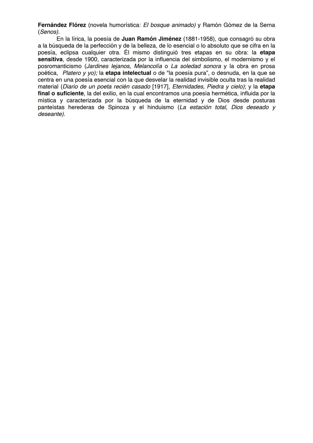 # TEMA 3: EL NOVECENTISMO Y LA GENERACIÓN DEL 14: EL ENSAYO, LA NOVELA
NOVECENTISTA. JUAN RAMÓN JIMÉNEZ
En las primeras décadas del siglo X