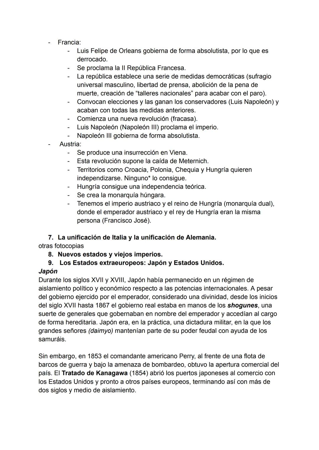 EXAMEN HISTORIA TEMA 4
1. Nacionalismo.
Es la voluntad que tiene un pueblo para crear y desarrollar su propio estado
soberano. El nacional