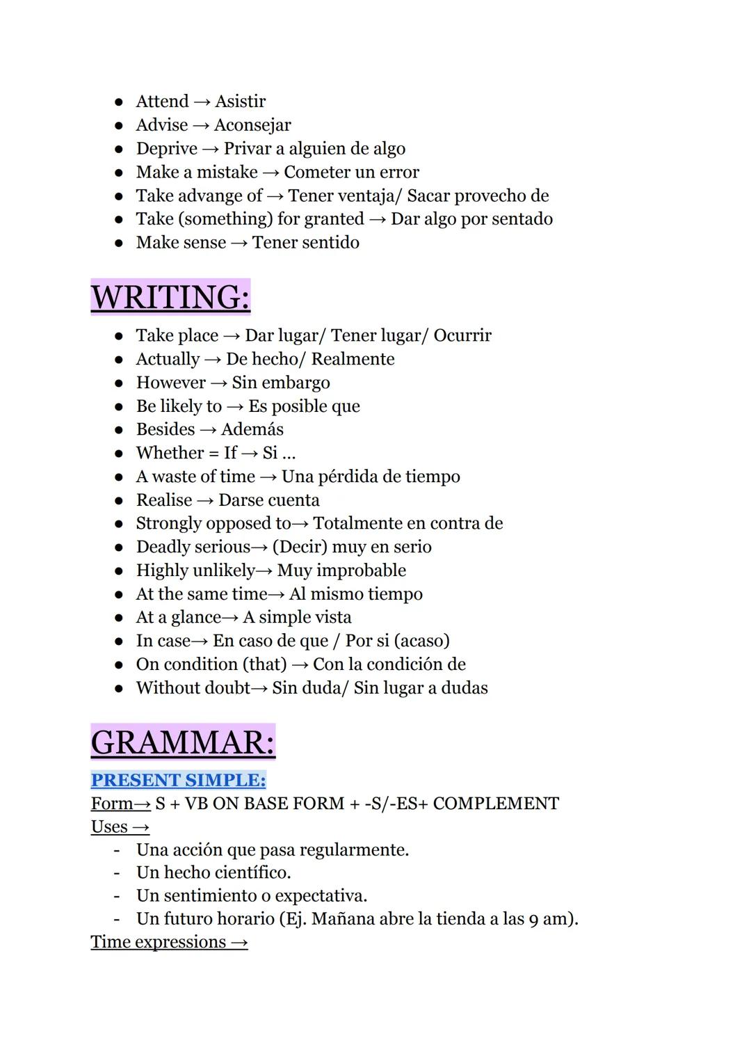 # INGLÉS 1º ВТО
VOCABULARY:
RANDOM:
* Poverty → Pobreza
* Turn round → Dar la vuelta
* Carpet → Alfombra
* Survey → Encuesta
*