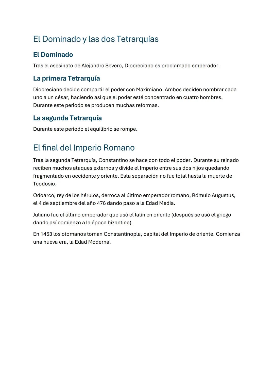 # Historia del Imperio Romano
Latín de 1º de Bachillerato: Historia de Roma
## Contexto: el final de la República y el nuevo modelo de
## E