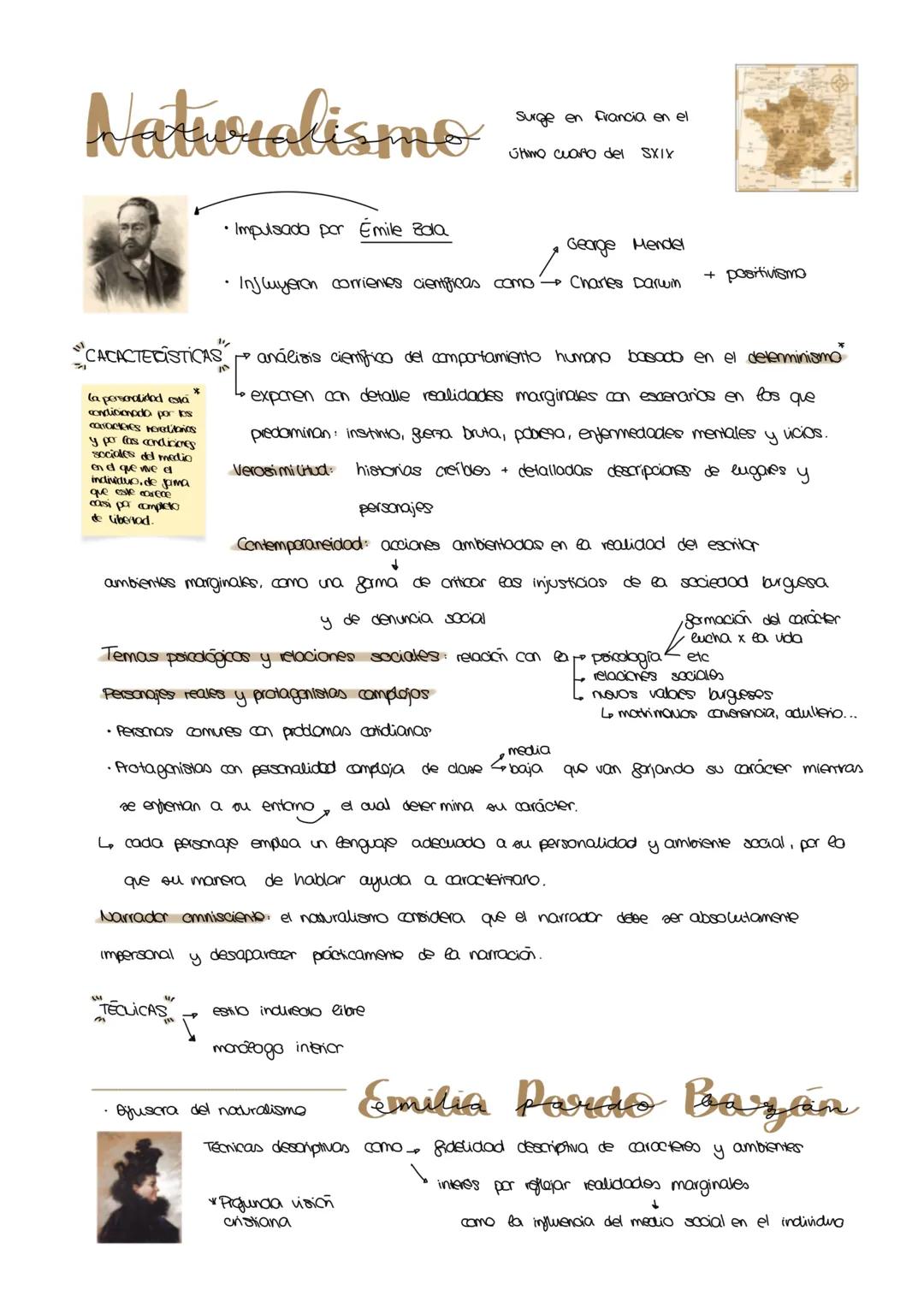 --- OCR Start ---
Naturalismo
• Impulsado por Émile Zola
Surge en Francia en el
último cuarto del SXIX
George Mendel
+ positivismo
CACACTERÍ