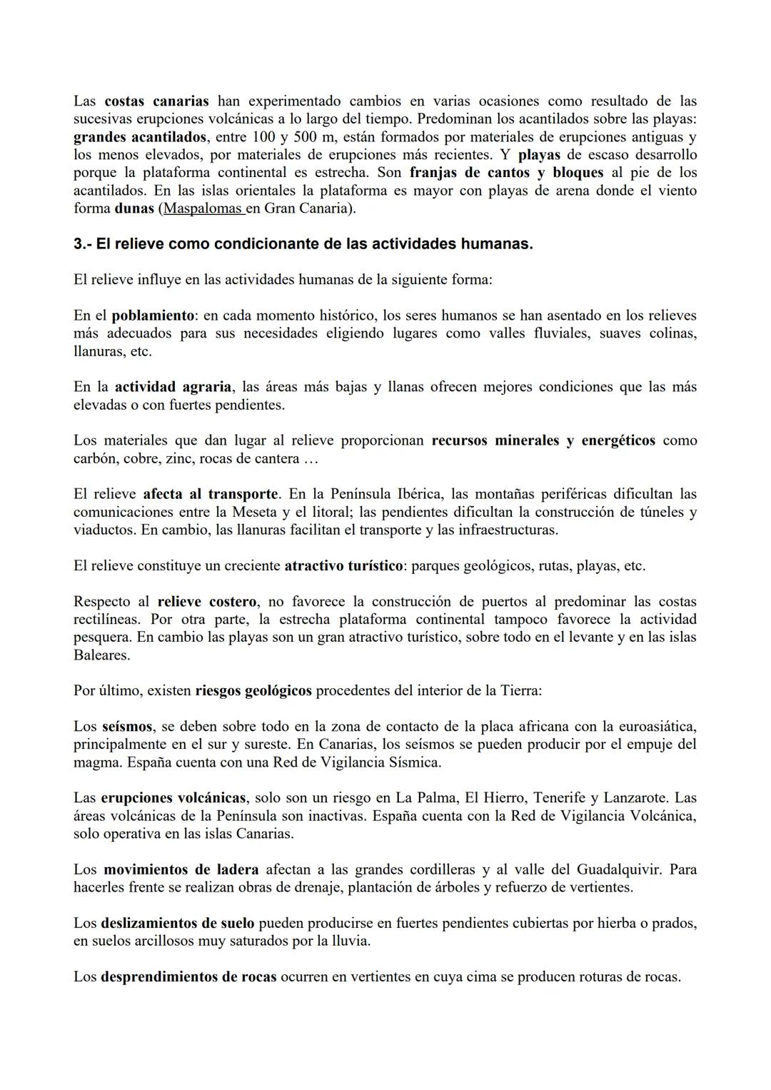 # TEMA 3. Estructura del relieve exterior a la Meseta y relieve insular:
depresiones, cordilleras y sistemas.
1.- Origen y características.