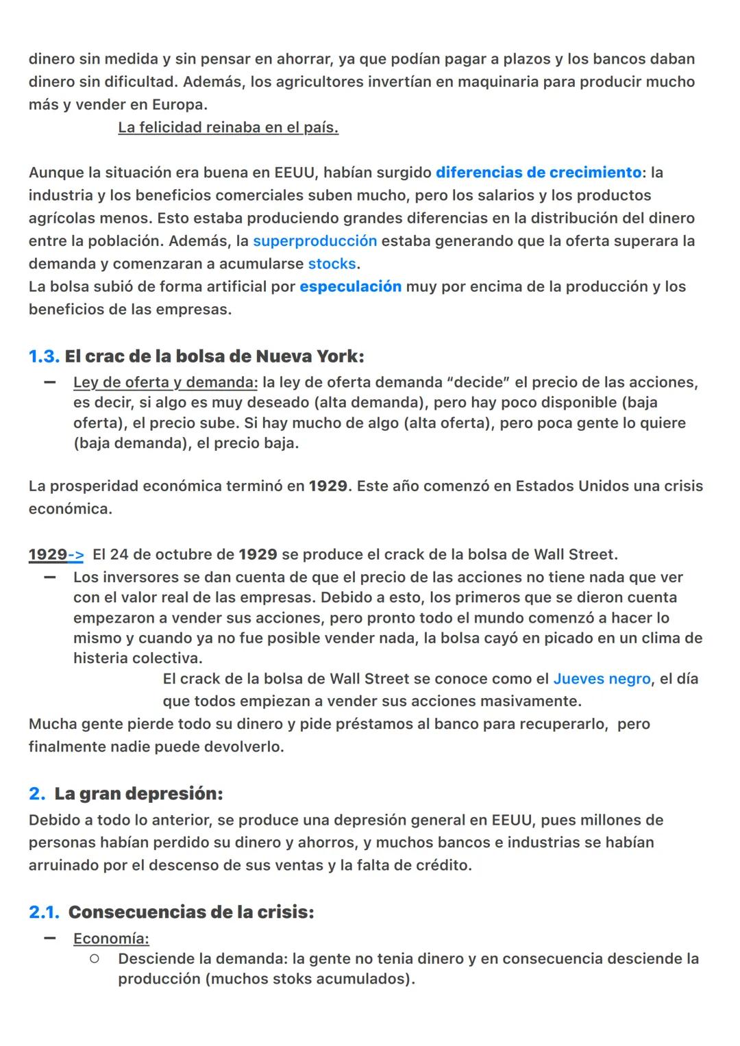 T3: LOS FELICES AÑOS 20 Y LA GRAN DEPRESIÓN
1. Los felices años 20:
Tras la guerra, en Europa se habían destruido el sistema productivo y gr