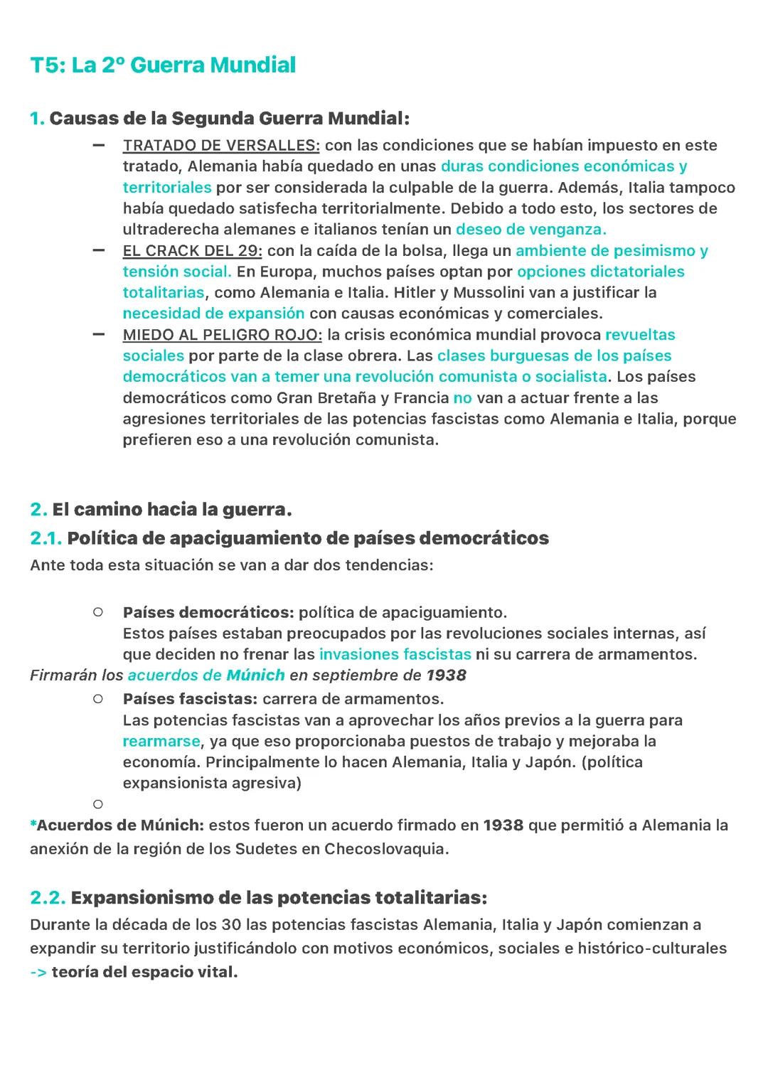 La segunda Guerra Mundial