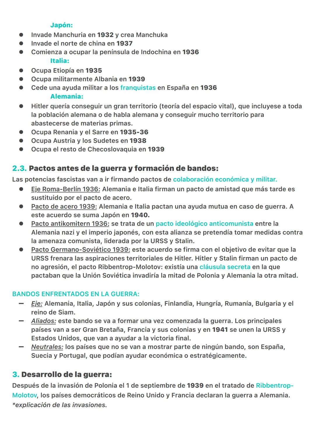 T5: La 2<sup>o</sup> Guerra Mundial
1. Causas de la Segunda Guerra Mundial:
- TRATADO DE VERSALLES: con las condiciones que se habían impues