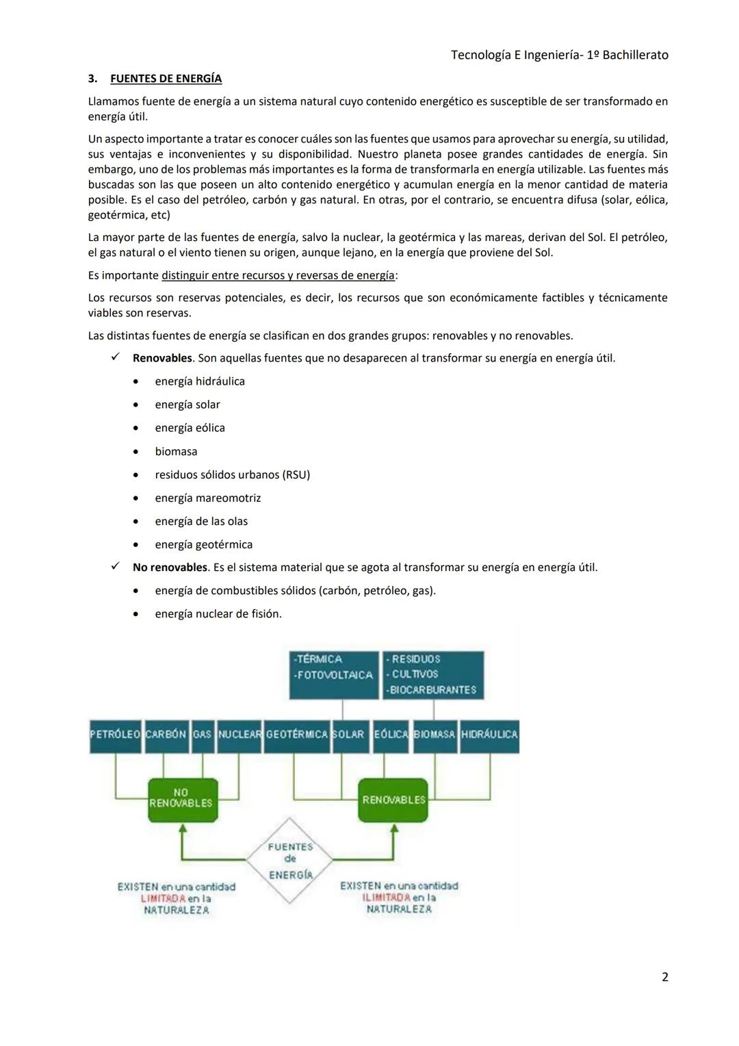 Tecnología E Ingeniería- 1º Bachillerato
BLOQUE DE ENERGÍA Tecnología E Ingeniería- 1º Bachillerato
INDICE
TEMA 1 INTRODUCCIÓN A LA ENERGÍ