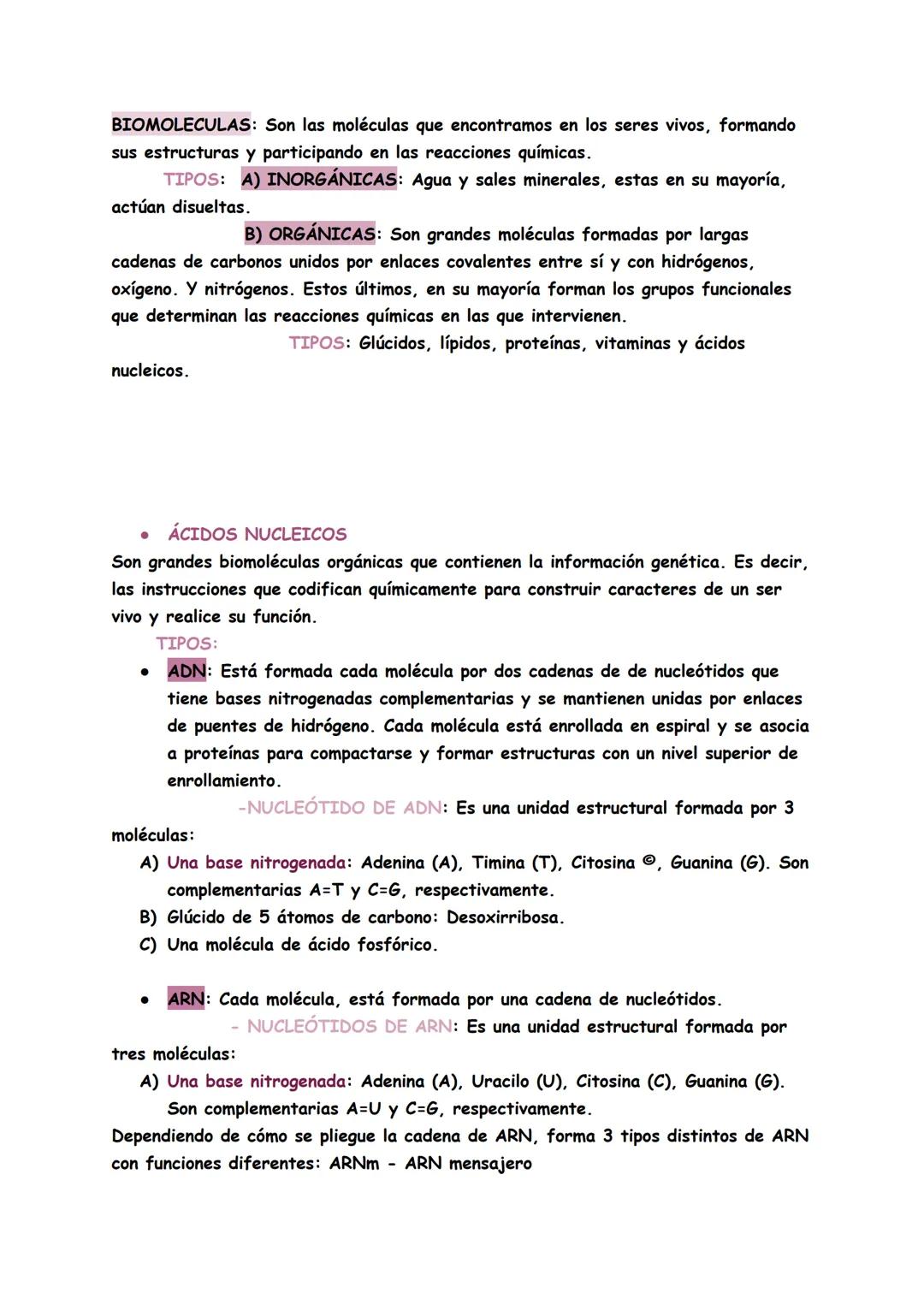 # TEMAS 4/5;: BIOQUÍMICA
Genética: Es la ciencia que estudia la herencia de caracteres es decir, cómo se
transmite la información para const