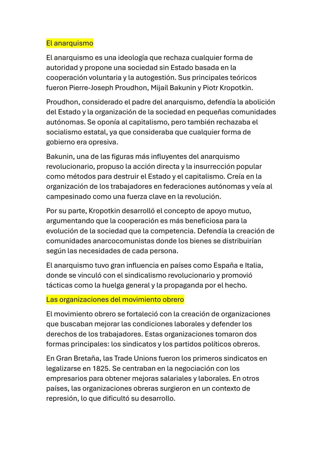 El movimiento obrero surge con la industrialización del siglo XVIII y la
teoría económica liberal. La concentración de trabajadores en fábri