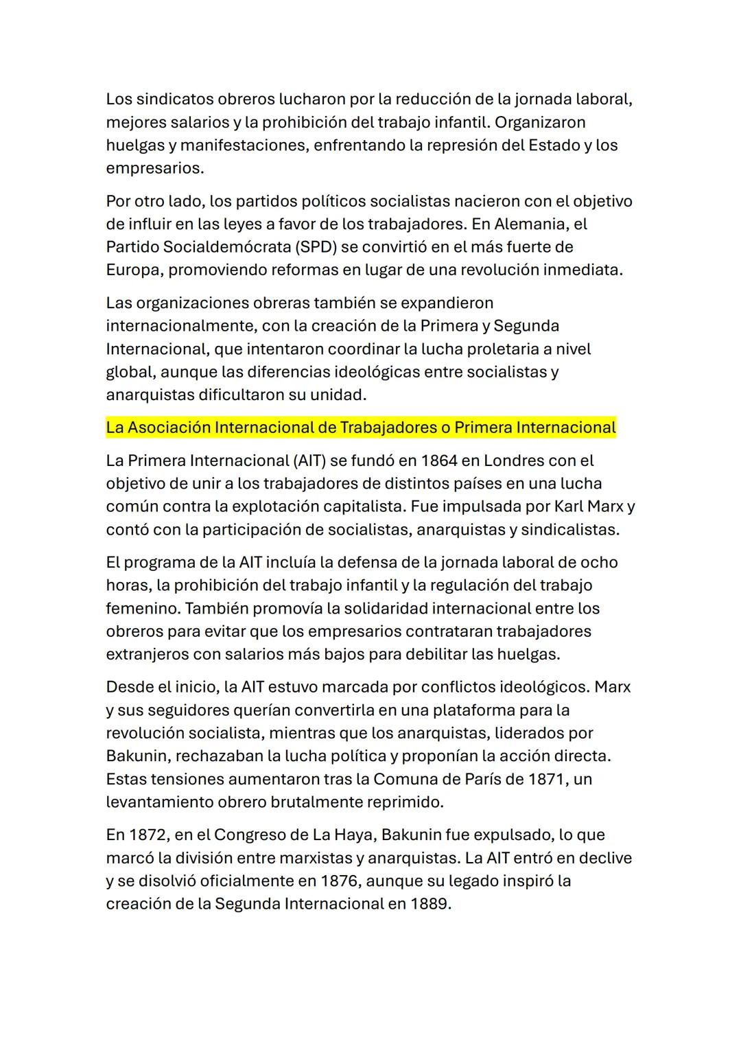 El movimiento obrero surge con la industrialización del siglo XVIII y la
teoría económica liberal. La concentración de trabajadores en fábri