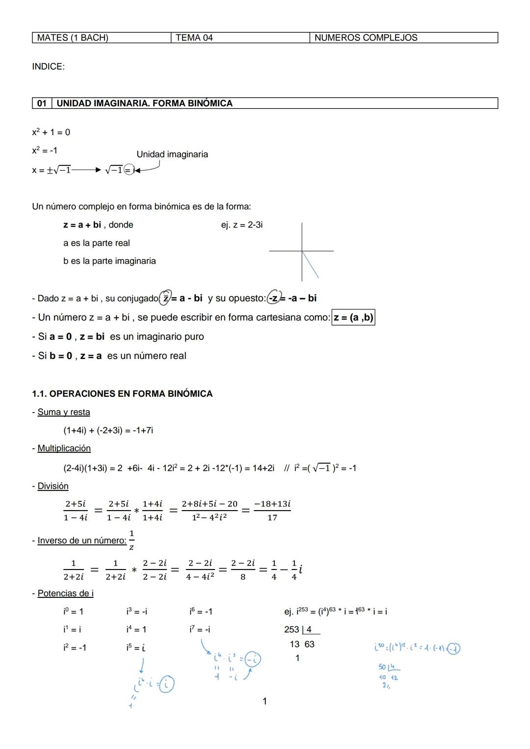 # 02 | FORMAS POLAR Y TRIGONOMÉTRICA
2.1. FORMA POLAR. MÓDULO Y ARGUMENTO
$r = |z| = \sqrt{a^2 + b^2}$ es el módulo
$\alpha = arctg \frac