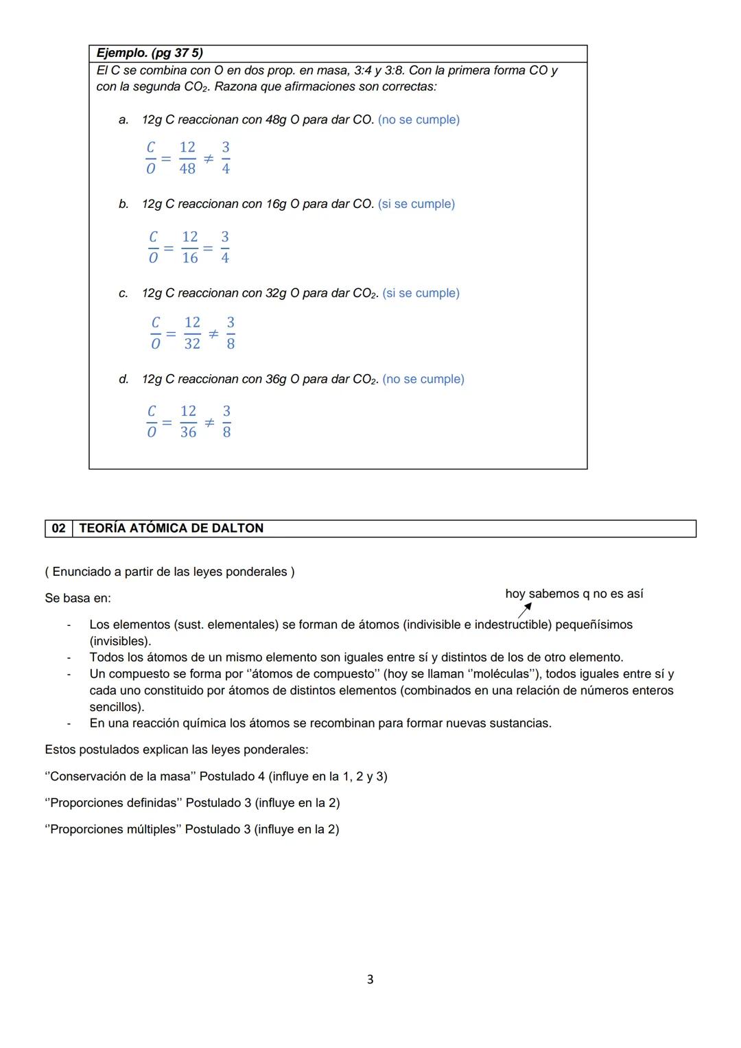 FISICA (1 BACH)
TEMA 02 Y 03
LEYES FUNDAMENTALES Y GASES
- INDICE:
1. TEORÍA ATÓMICO - MOLECULAR
1.1. Leyes ponderales
1.1.1.Ley de Lavois