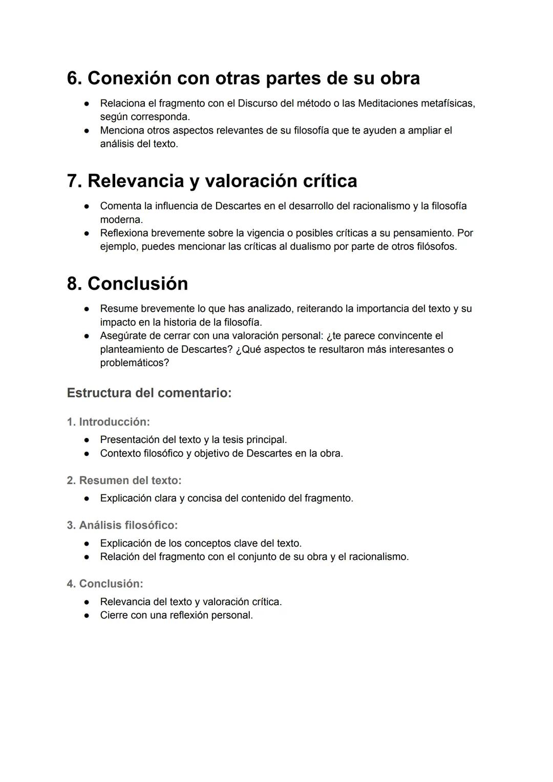 --- OCR Start ---
Descartes
1. Lectura comprensiva del texto
Lee atentamente el fragmento seleccionado, asegurándote de entenderlo
completam