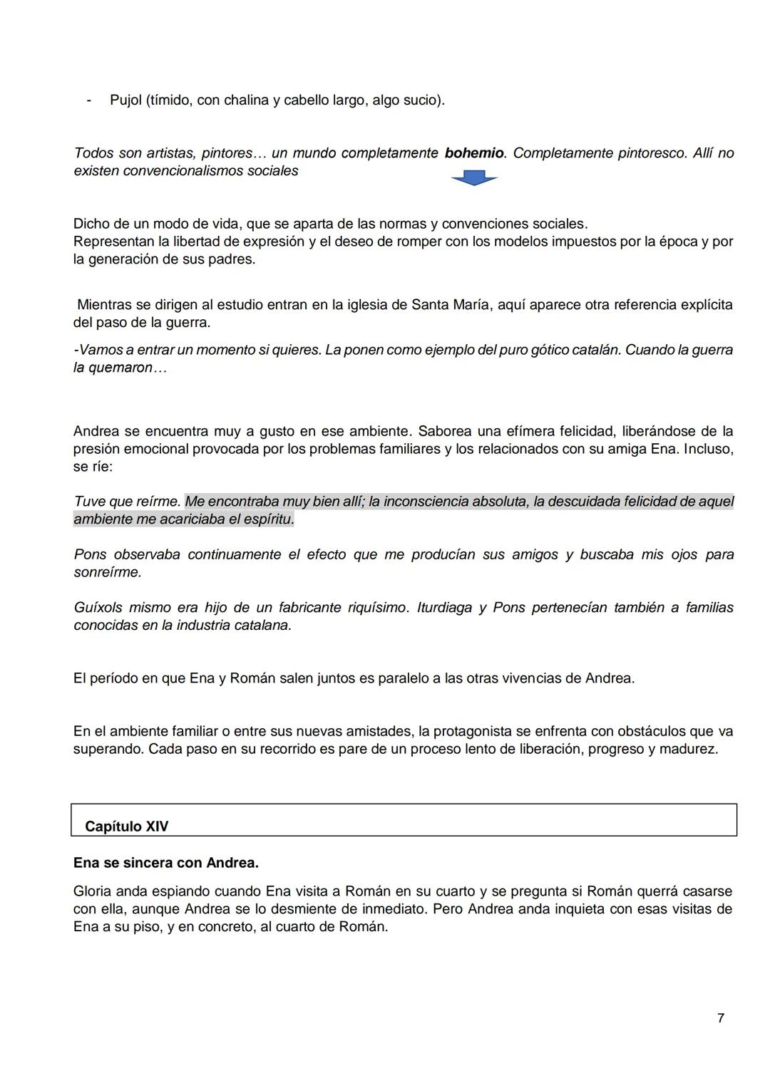 Primera parte
Capítulos I-IX
Llegada de Andrea- Partida de Angustias
Segunda parte
Capítulos X- XVIII
Nuevas expectativas- Fiesta en casa de