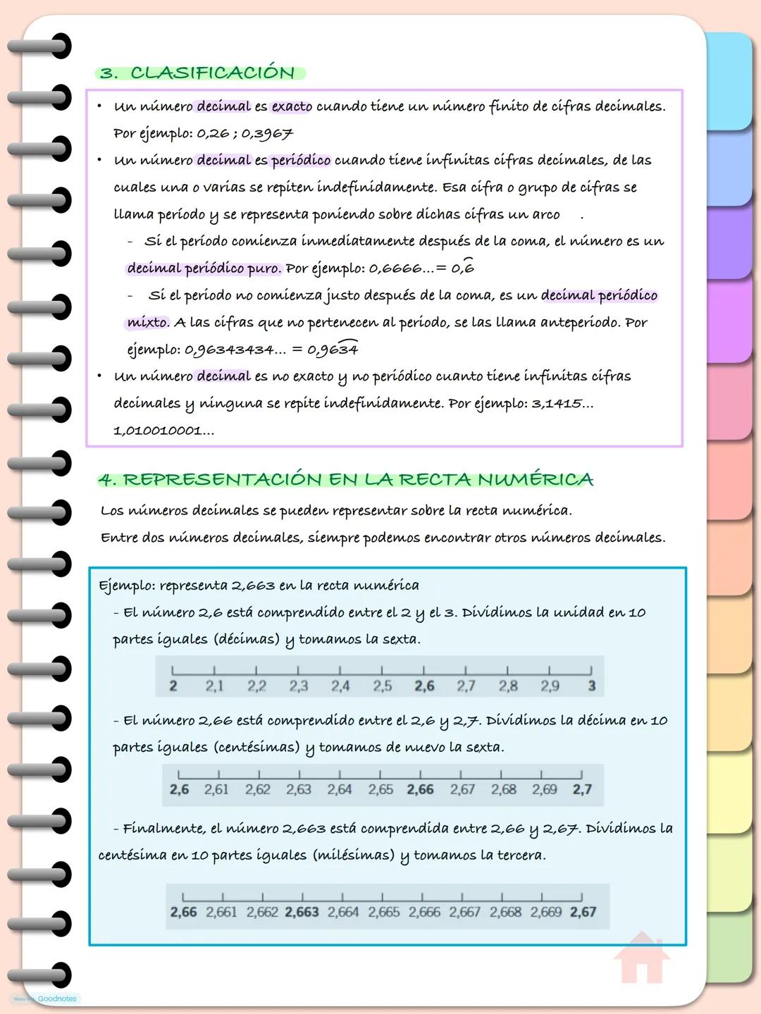 5. COMPARACIÓN DE NÚMEROS DECIMALES
Para comparar dos números decimales:
-Primero comparamos sus partes enteras, siendo mayor el número con