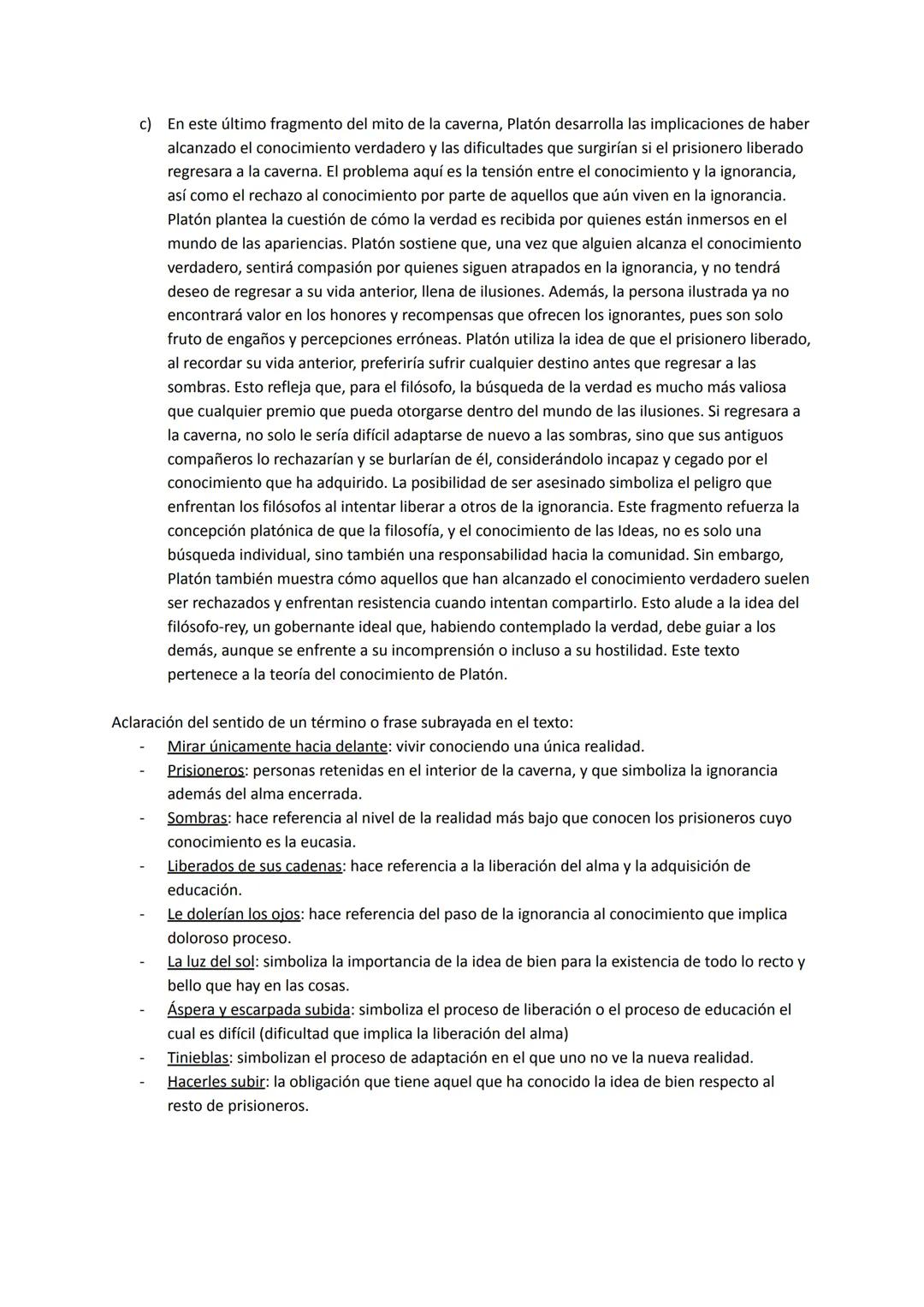 # UNIDAD 1. PLATÓN
TEXTO: La República, libro VII (514a-517b). Traducción de M.Fernández-Galiano, Madrid, Alianza,
1998, pp. 368-375.
PREGU