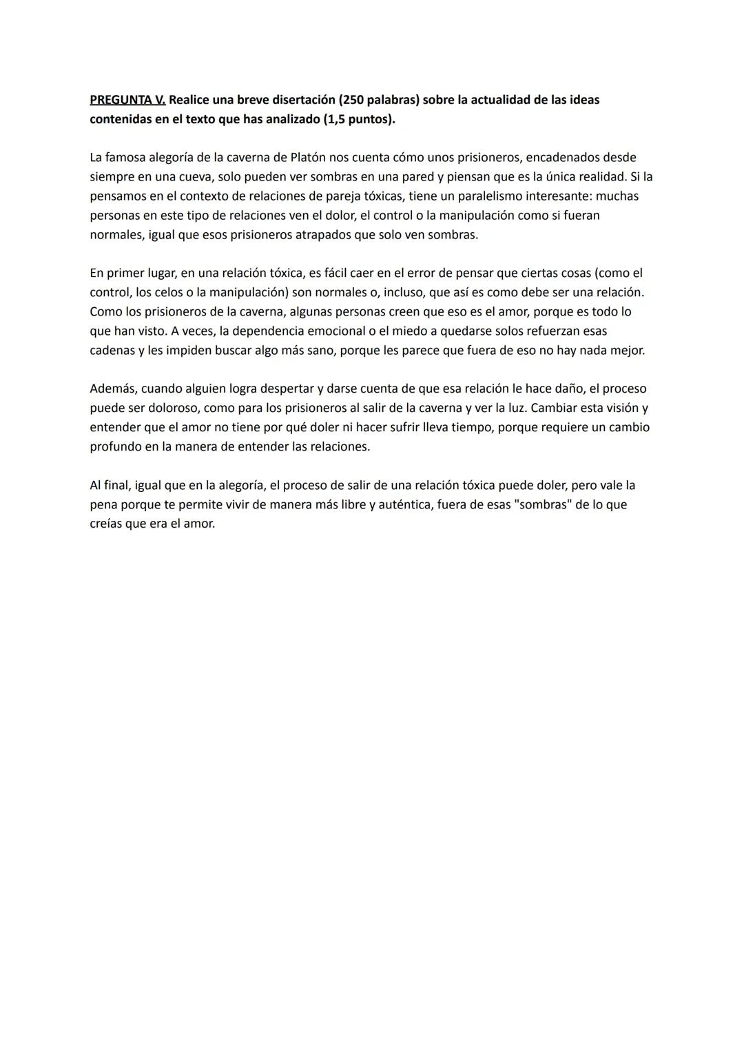 # UNIDAD 1. PLATÓN
TEXTO: La República, libro VII (514a-517b). Traducción de M.Fernández-Galiano, Madrid, Alianza,
1998, pp. 368-375.
PREGU