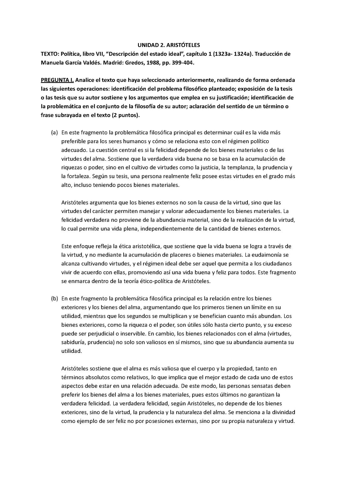 ARISTÓTELES - PAU 2025