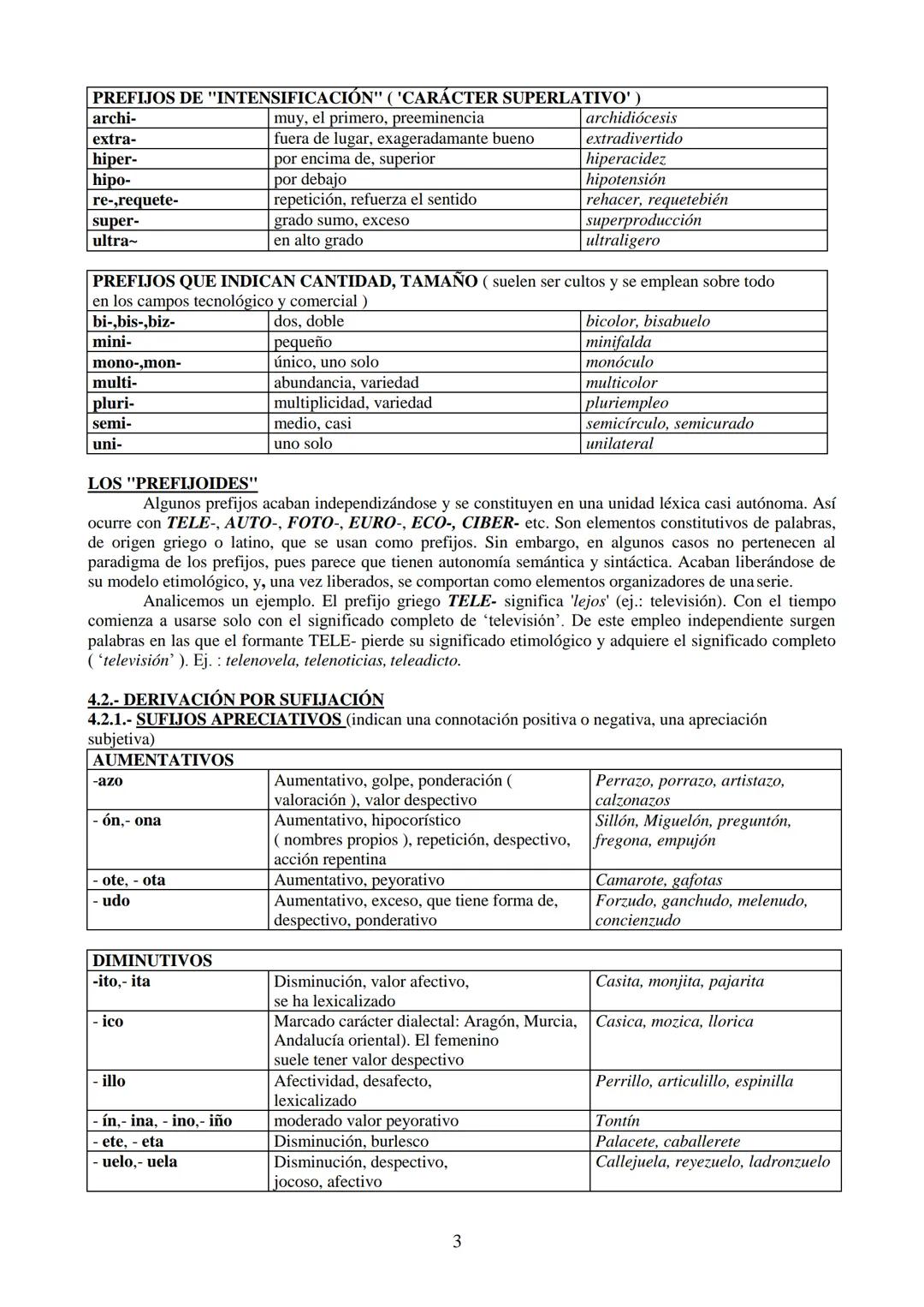 # Lengua Castellana v Literatura: 2.º de Bachillerato
MORFOLOGÍA Es la ciencia que estudia la palabra, su estructura, así como los
procedim