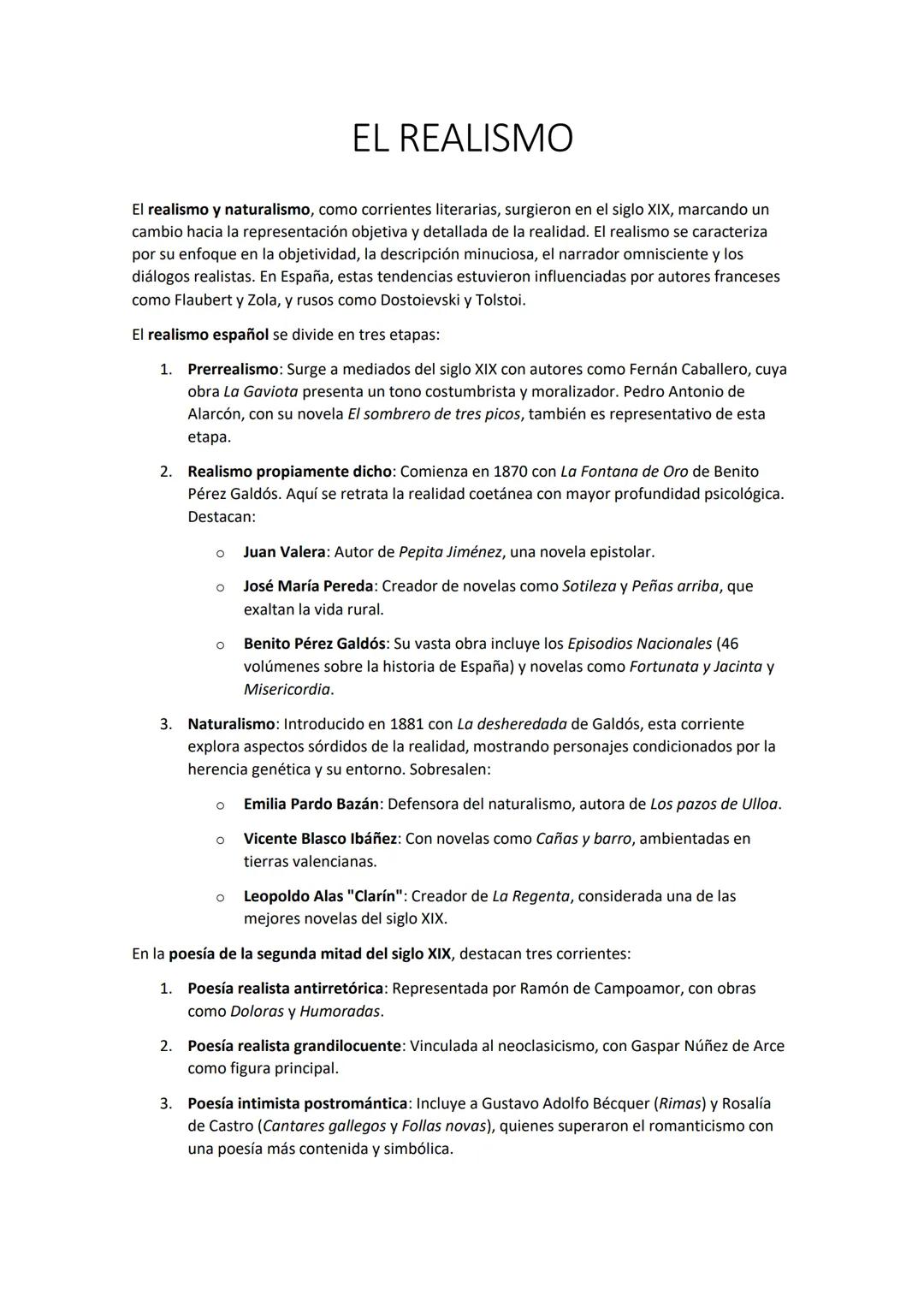 # EL REALISMO
El realismo y naturalismo, como corrientes literarias, surgieron en el siglo XIX, marcando un
cambio hacia la representación