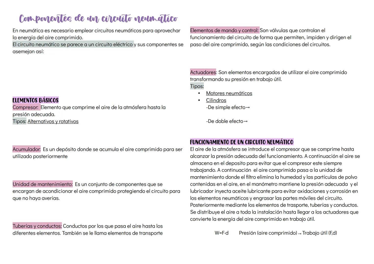 --- OCR Start ---
INTRODUCCIÓN
Neumatica e hidráulica
Neumática: es la ciencia que estudia la aplicación del aire comprimido a
presión con l
