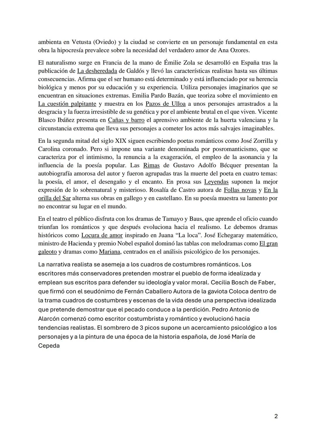 # El realismo y el naturalismo. La poesía y el teatro en la segunda
mitad del siglo XIX.
El naturalismo relata como en el contexto de la so