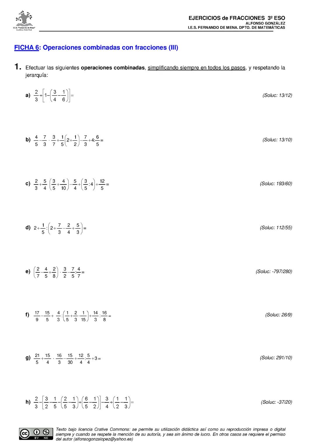 Operaciones combinadas