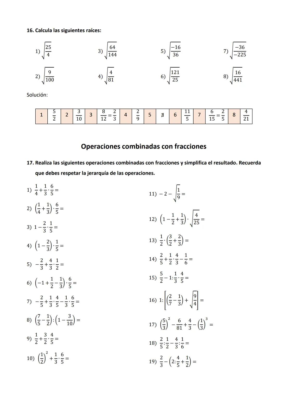 TEMA 2. NÚMEROS FRACCIONARIOS
1. Expresa las siguientes situaciones con fracciones:
a) He comprado medio kilo de naranjas
b) Han pasado tres
