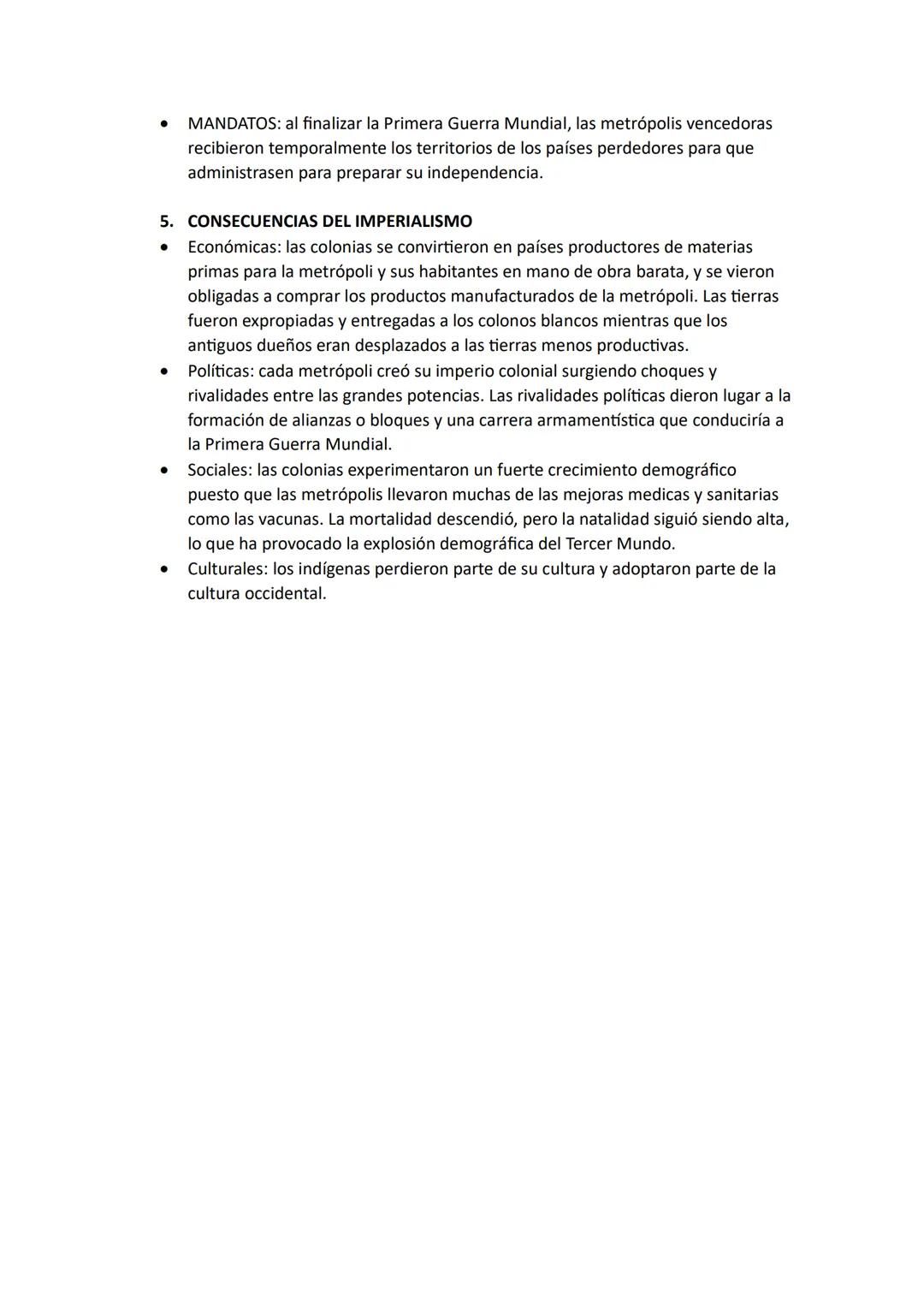 # TEMA 5: EL IMPERIALISMO
1. DEFINICIÓN DEL IMPERIALISMO
La palabra imperialismo se refiere a la dominación colonial
(dominio político, e