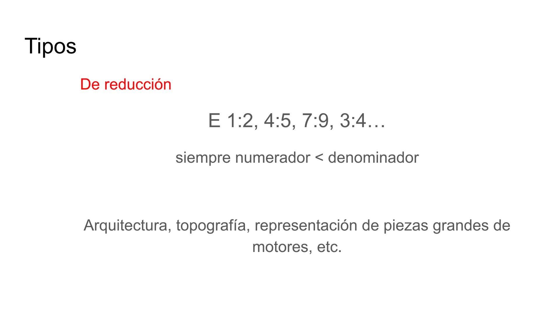 # ESCALAS # Definición
Es la relación entre las dimensiones de un objeto real con un
objeto dibujado en un papel
Se suele expresar en frac