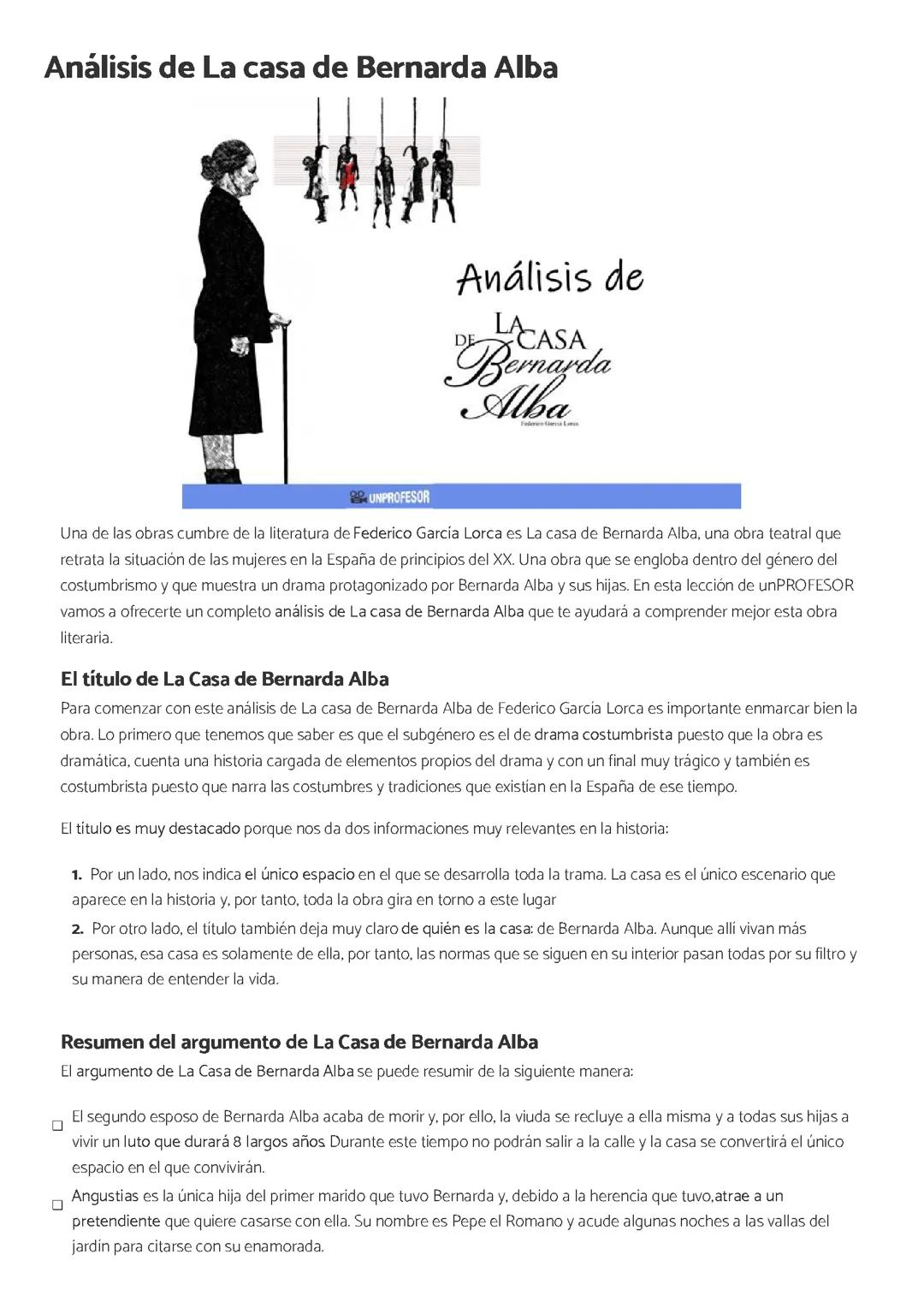 La Casa De Bernarda Alba