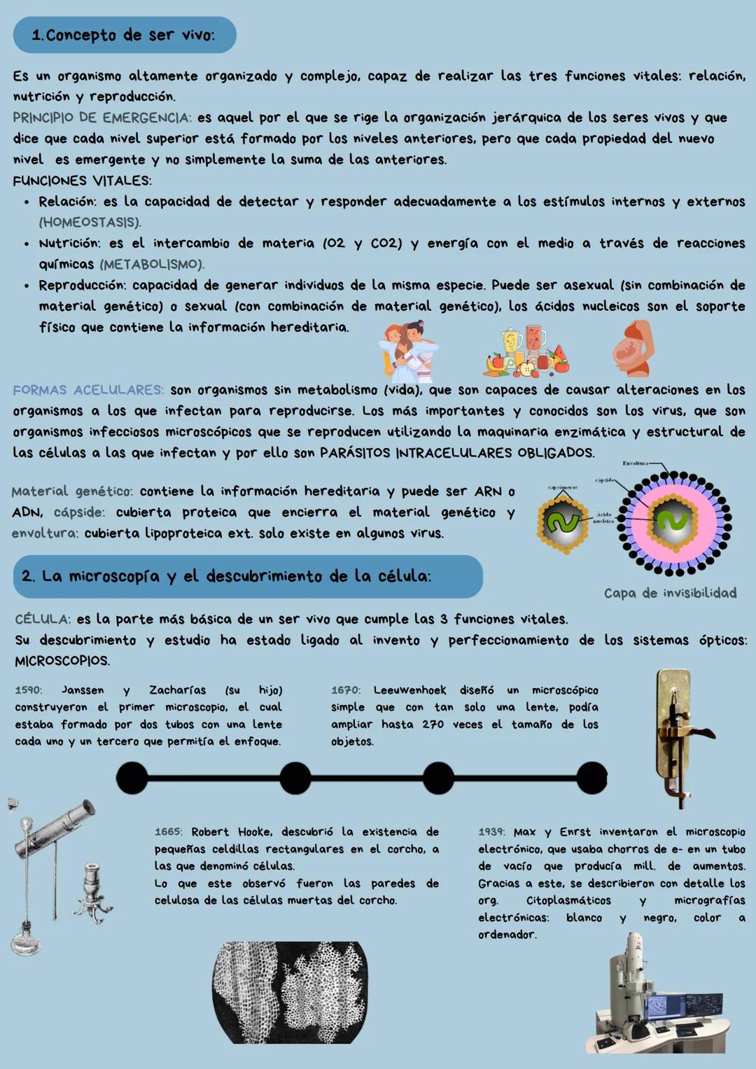 --- OCR Start ---
X
TEMA 1
La célula y la
reproducción celular
Iván Alonso Ortega. 4º ESO C. N^{0} 1.
--- OCR End --- 1. Concepto de ser viv