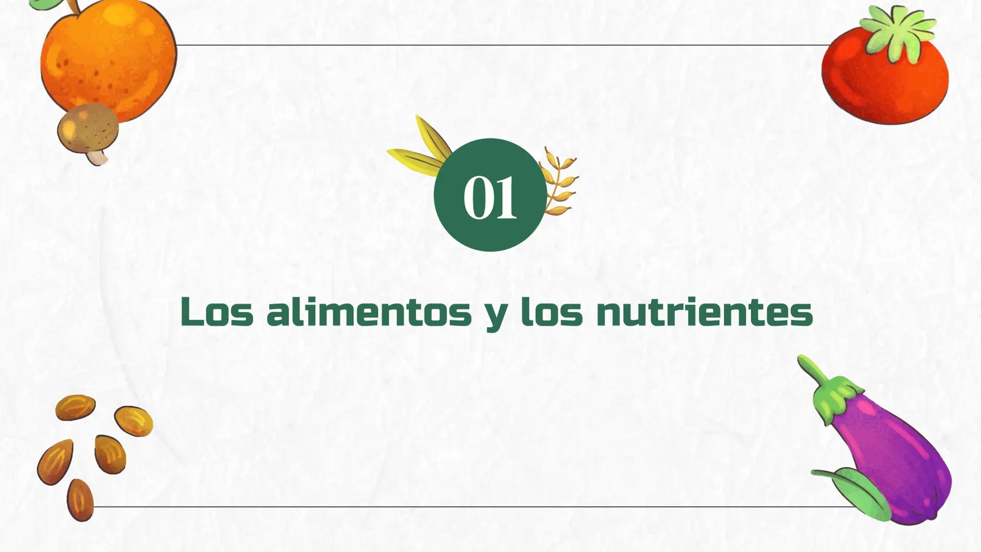 # La
alimentación
3oESO ByG 24-25 # ÍNDICE
1 Los alimentos y los nutrientes
2 Valor energético de los nutrientes
3 La dieta saludable
