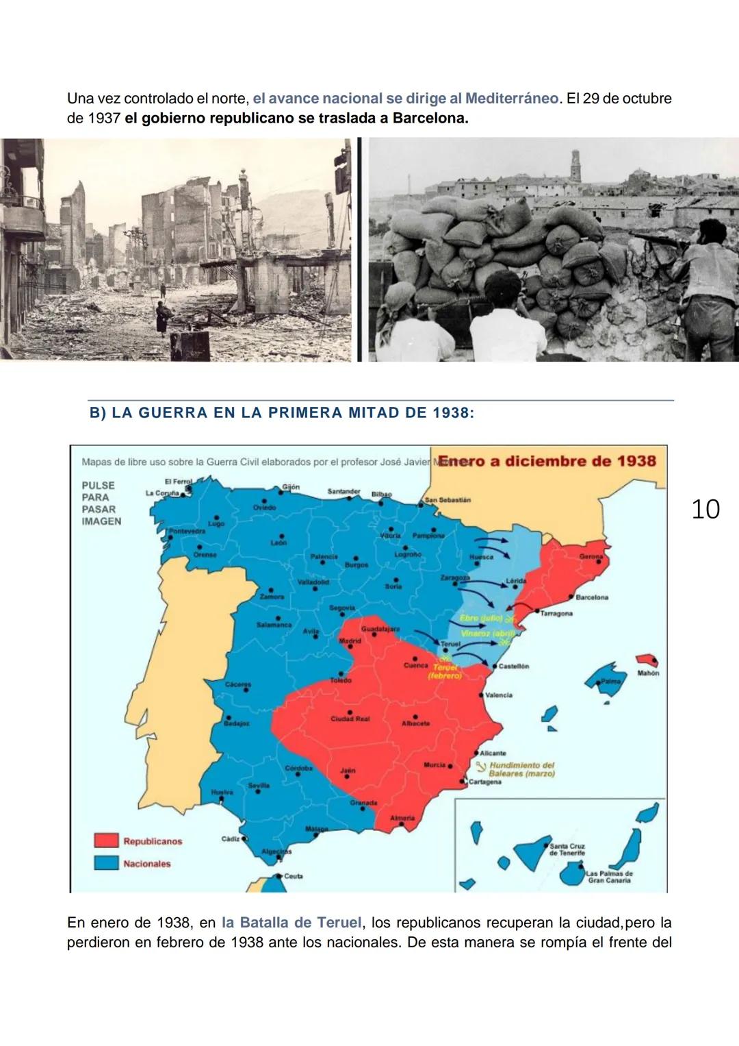 # TEMA 5. LA GUERRA CIVIL ESPAÑOLA.
La división entre derechas e izquierdas plasmada en el resultado electoral se dejó sentir en
la calle.