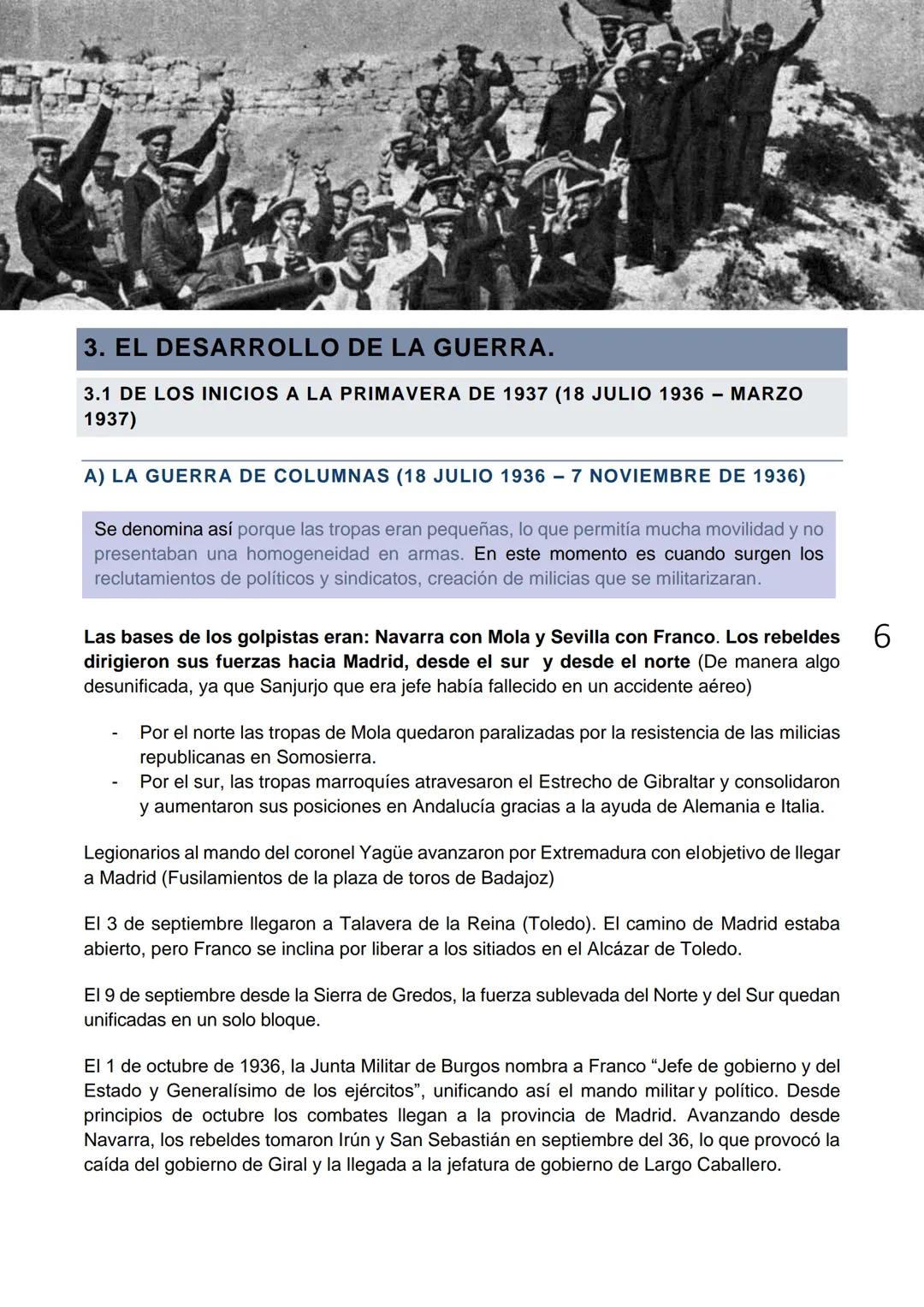 # TEMA 5. LA GUERRA CIVIL ESPAÑOLA.
La división entre derechas e izquierdas plasmada en el resultado electoral se dejó sentir en
la calle.