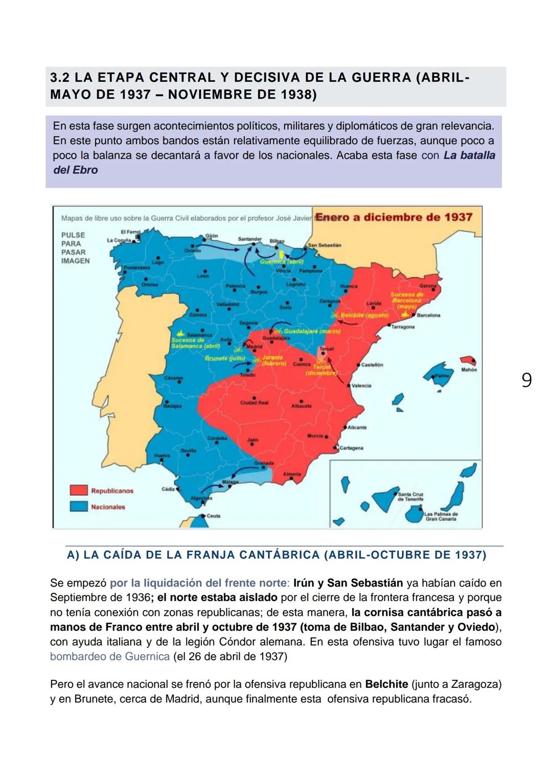 # TEMA 5. LA GUERRA CIVIL ESPAÑOLA.
La división entre derechas e izquierdas plasmada en el resultado electoral se dejó sentir en
la calle.