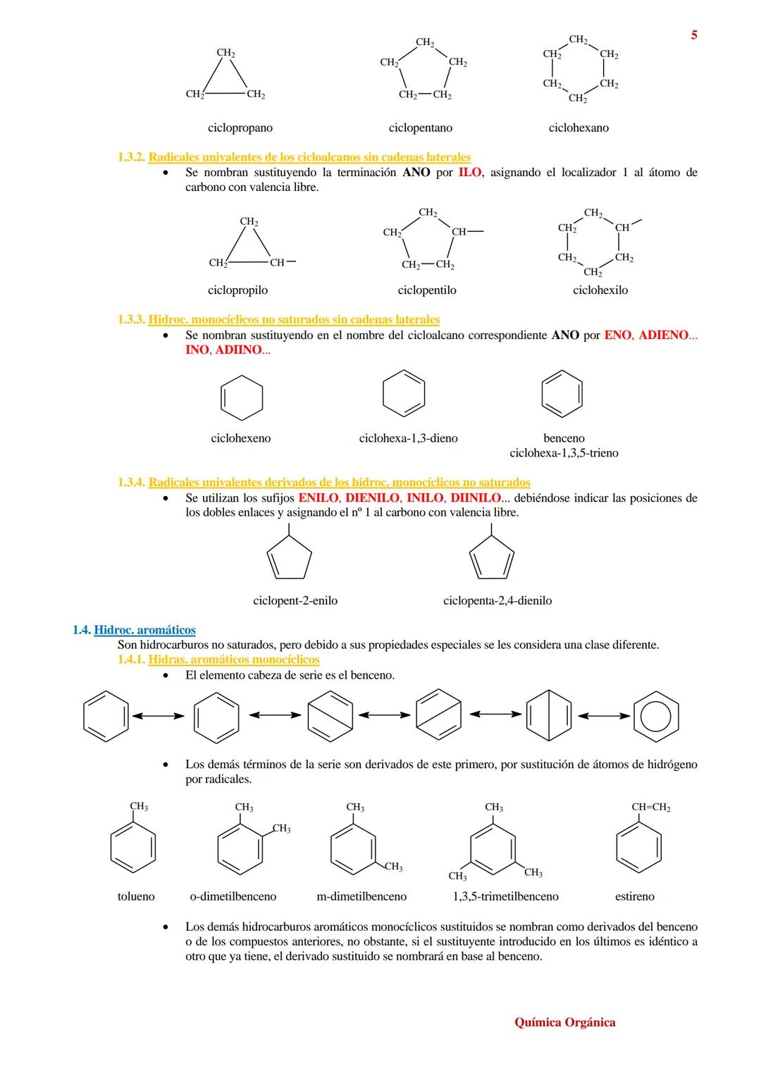 # FORMULACIÓN DE QUÍMICA ORGÁNICA
1
1. HIDROCARBUROS
Constan sólo de carbono e hidrógeno. Se clasifican en:
* Acíclicos
-Alcanos 1.1
-Alque