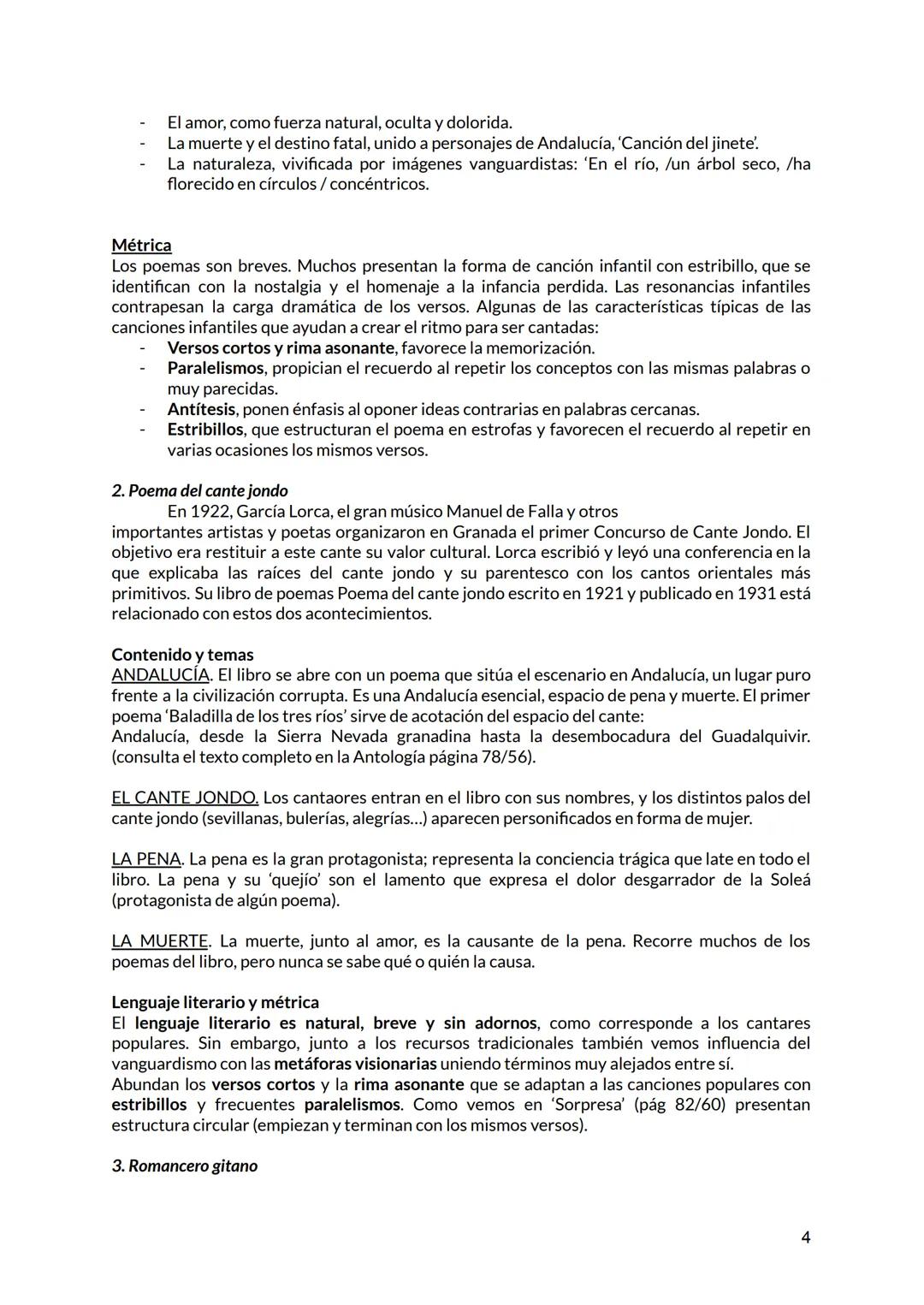 FEDERICO GARCÍA LORCA
SELECCIÓN DE POEMAS QUE SE INCLUYEN EN EL TEMARIO DE ESTE CURSO
1. Poema de cante jondo
Baladilla de los tres ríos (co