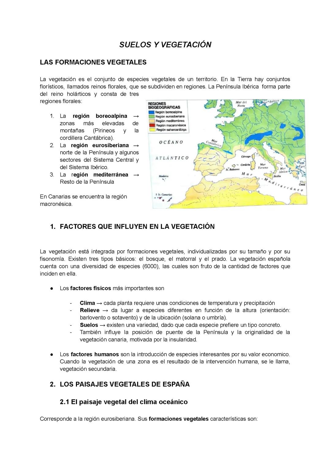 Suelos y vegetación