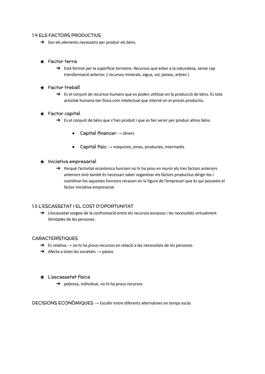 # ECONOMΙΑ
Què és l'economia?
→ Es la ciència que estudia com els individus utilitzen uns recursos escasos per tal de satisfer les seves
n