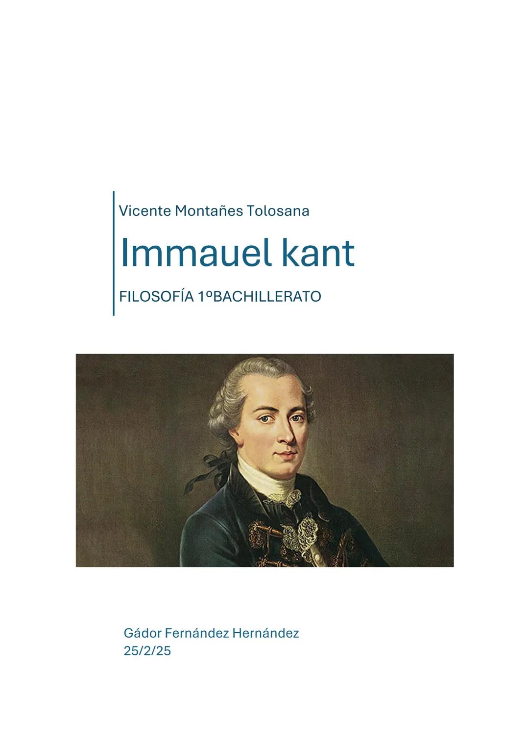 Apuntes Immanuel kant