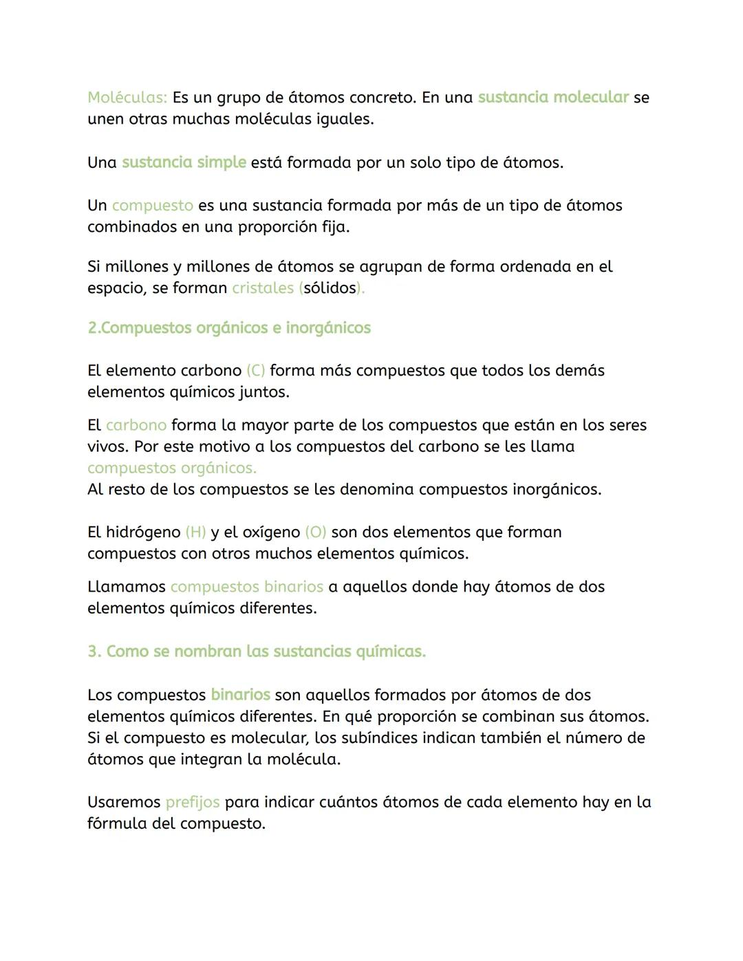 # FISICA Y QUIMICA
ELEMENTOS QUÍMICOS Y COMPUESTOS
1- De qué está formada la materia
La materia está formada por partículas muy pequeñas