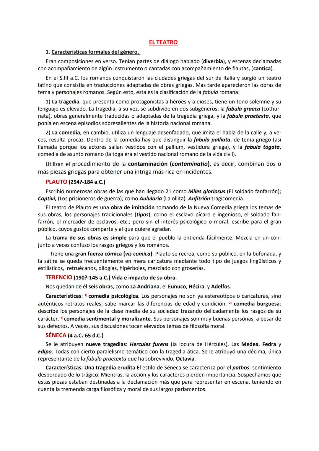 # EL TEATRO
1. Características formales del género.
Eran composiciones en verso. Tenían partes de diálogo hablado (diverbia), y escenas de
