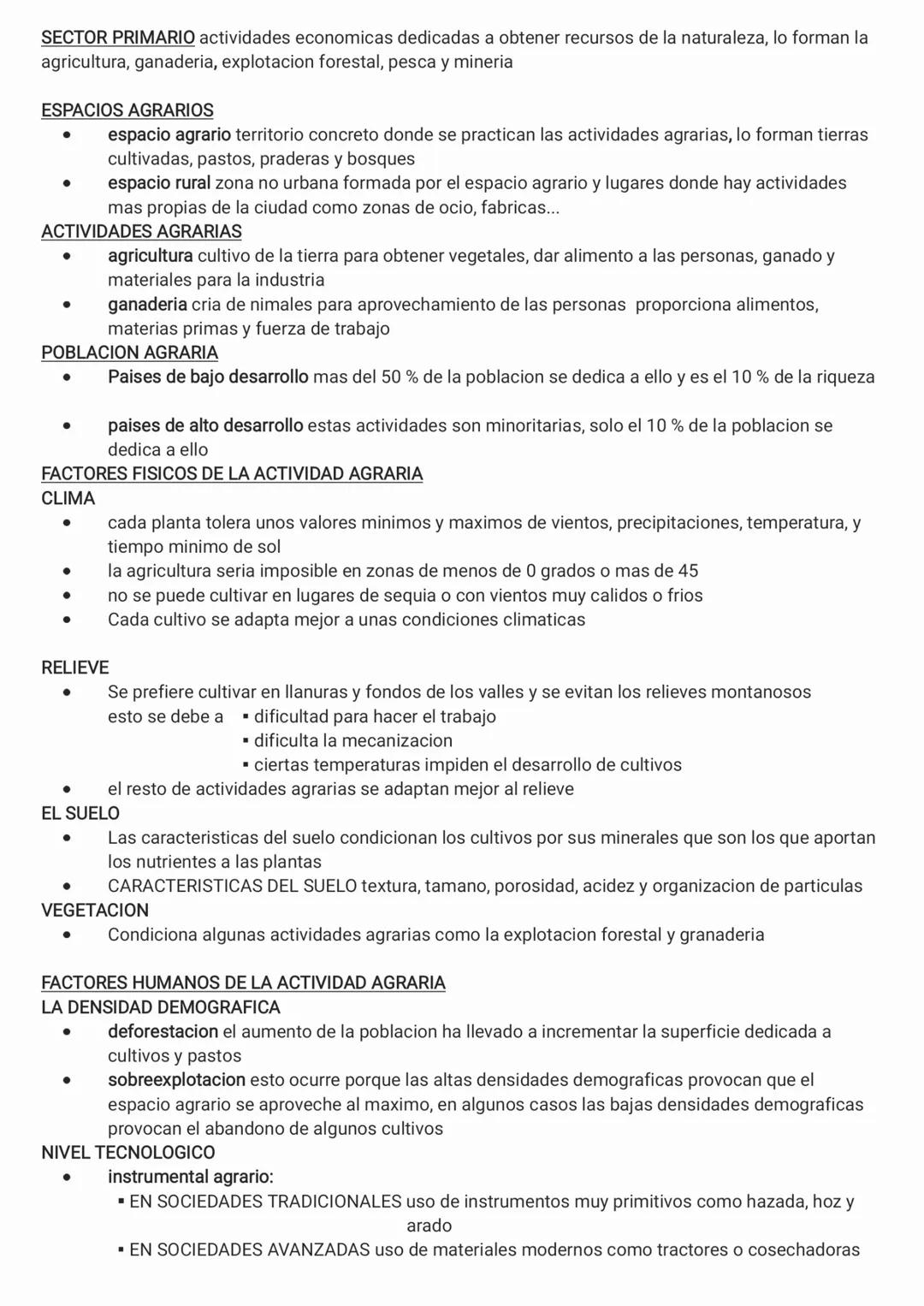 SECTOR PRIMARIO actividades economicas dedicadas a obtener recursos de la naturaleza, lo forman la
agricultura, ganaderia, explotacion fores