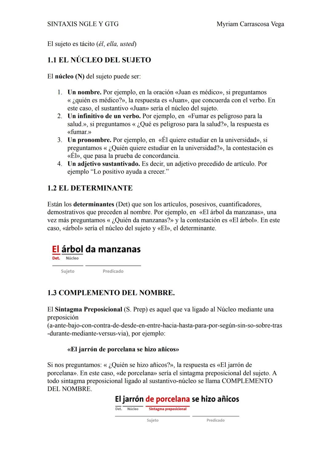 # apuntes DE sintaxis
## NGLE y GTG
Myriam Carrascosa Vega SINTAXIS NGLE Y GTG
Myriam Carrascosa Vega
«Sintaxis» (σύνταξις εως ή) es una