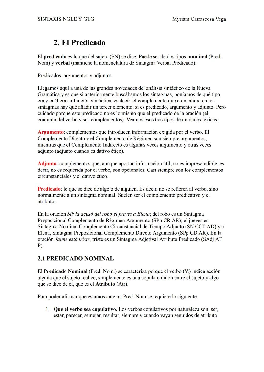 # apuntes DE sintaxis
## NGLE y GTG
Myriam Carrascosa Vega SINTAXIS NGLE Y GTG
Myriam Carrascosa Vega
«Sintaxis» (σύνταξις εως ή) es una