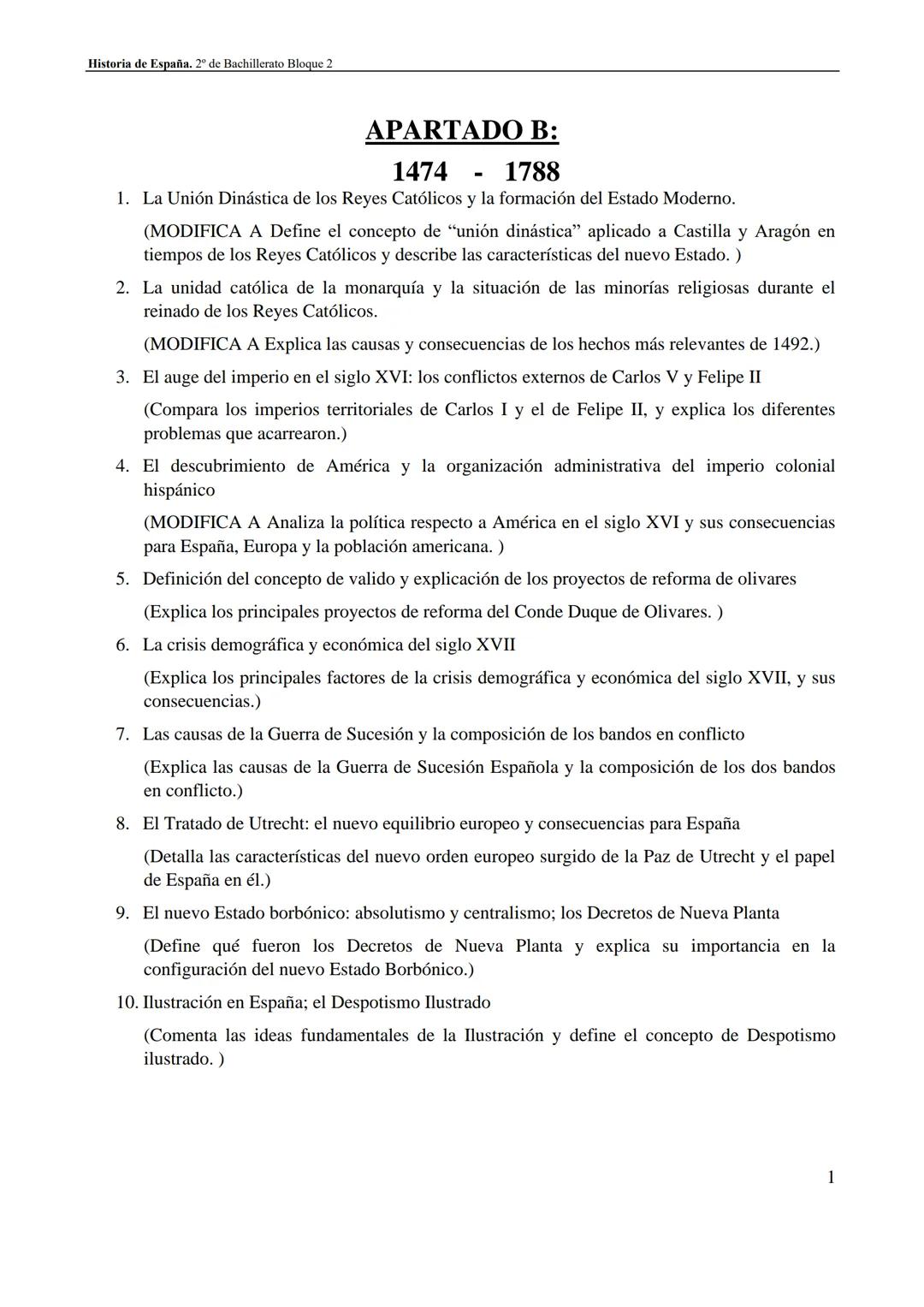 # Historia de España. 2º de Bachillerato Bloque 2
- **El Consejo Real**. Creado en el siglo XIV fue reorganizado, convirtiéndose en la inst