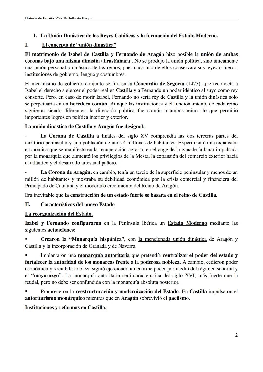 # Historia de España. 2º de Bachillerato Bloque 2
- **El Consejo Real**. Creado en el siglo XIV fue reorganizado, convirtiéndose en la inst